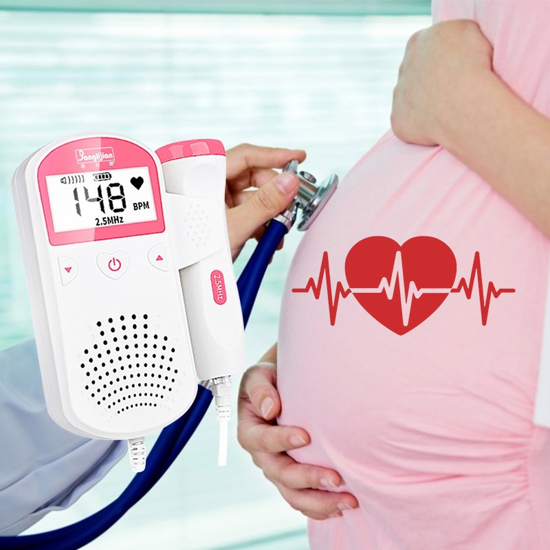 Fetal Doppler 2.5M Prenatal Baby Heart Rate Detector Household Sonar Doppler Stethoscope Pregnant Women Doppler Fetal Monitor
